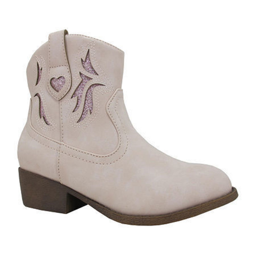 Pop Little & Big Girls Pop Kid Sutton Block Heel Cowboy Boots, Pink , 12 Medium